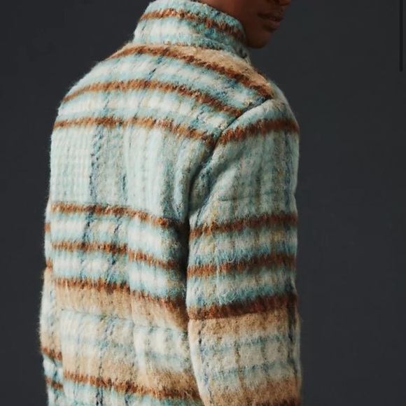 ANTHROPOLOGIE SIZE SMALL BRUSHED PLAID PUFFER JACKET - Picture 3 of 6